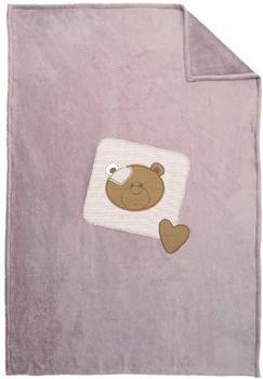 Candide Kuscheldecke mit Teddyapplikation