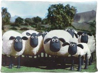 NICI Kissen Shaun das Schaf mit Herde (40 x 30)