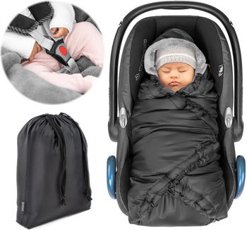 Zamboo Einschlagdecke für Babyschale Schwarz