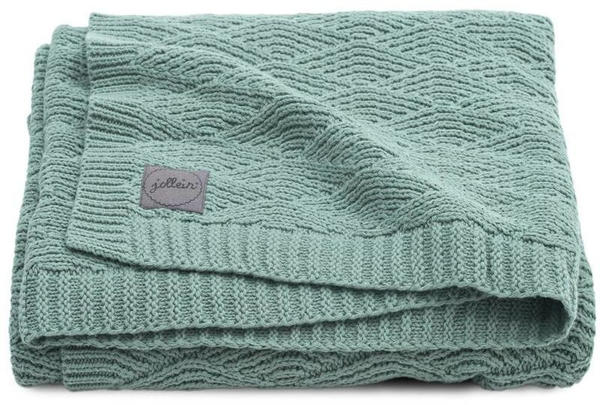 Jollein Strickdecke River knit ash green