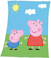 Kinderdecke "Peppa Pig" mit tollem Peppa Pig Motiv, Kuscheldecke
