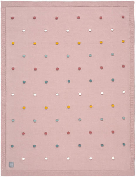 Lässig Babydecke - Knitted Blanket GOTS Dots dusty pink