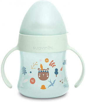Suavinex Prints First Bottle with Handles and Silicone Spout 150ml green