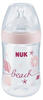 NUK Nature Sense Babyflasche, Silikon-Trinksauger, BPA-frei, Gr.M, 260ml, rosa