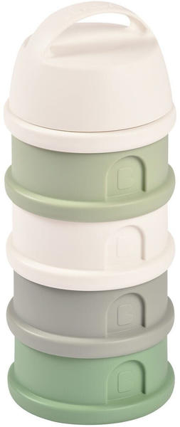Béaba Formula Milk Container 4 compartments Cotton/Sage Green