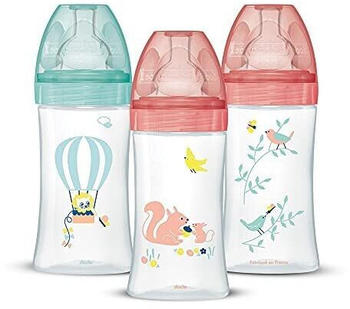Dodie Set of 3 bottles Sensation+ 270ml Pink/Green