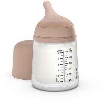 Suavinex ZeroZero Anti-colic Bottle Ultra Soft Silicone +0m almond