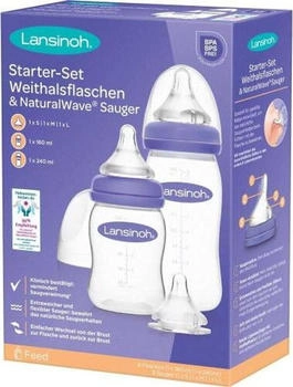 Lansinoh NaturalWave Starter-Set Babyflaschen & Sauger (76420)