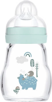 MAM Babyflasche aus Glas Feel Good matt mint von Geburt an 170 ml (1 St)