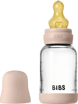 BIBS Babyflasche aus Glas 110 ml ab 0M blush