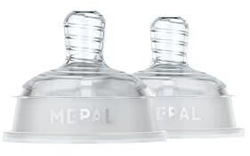 Mepal Mio Flaschensauger Slow Flow 2 Stück Transparent