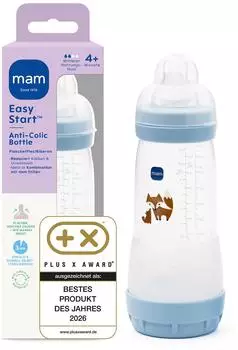 MAM Easy Start Anti-Kolik Babyflasche 320ml, BPA-frei, Fuchs (100016790)