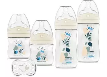 Dodie Anti-Kolik Babyflaschen-Set 2x150ml & 2x270ml mit Schnuller, blau, 4-tlg.