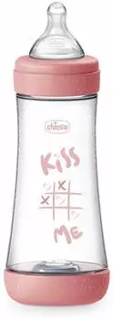 Chicco Perfect 5 Babyflasche schneller Fluss 300ml, rosa