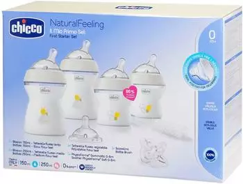 Chicco Natural Bottle Starter-Set, groß, Bienen-Design
