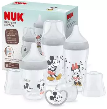 NUK Perfect Match Starter-Set Disney Mickey Mouse, grau (10225330)
