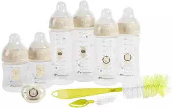 Bebeconfort Physio Air Starter Set, 6 Flaschen, Anti-Kolik-Sauger, 0+ Monate (3101202500)