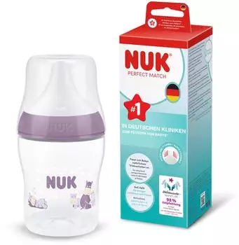 NUK Perfect Match Babyflasche „Nilpferd" 150ml (10215407)