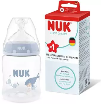 NUK First Choice+ Babyflasche 150ml Anti-Kolik, Wal (10215413)