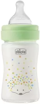 Chicco Perfect Easy Glasflasche Slow Flow 150ml grün (0M+)