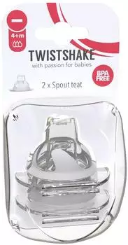 Twistshake Schnabelsauger Silikon Größe L, 4+ Monate, 2er-Set (78079)