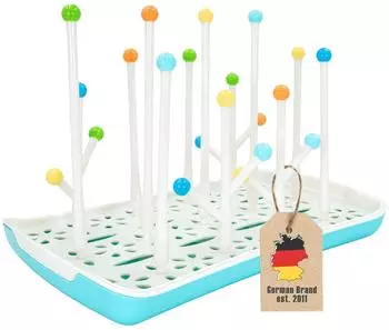 Intirilife Abtropfgitter Trockenst&auml;nder f&uuml;r Babyflaschen, wei&szlig;, Kunststoff (800000689079)