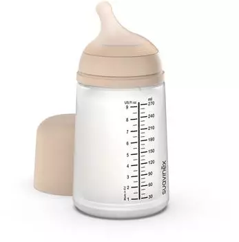 Suavinex Zero.Zero Anti-Kolik Babyflasche 270ml, beige, ab 3M