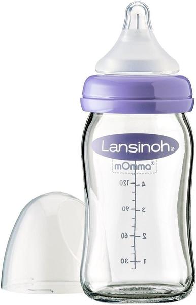 Lansinoh Weithalsflasche Glas Sauger M 160ml