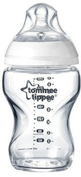 Tommee Tippee Closer to Nature Glass Baby Bottle 250 ml Clear