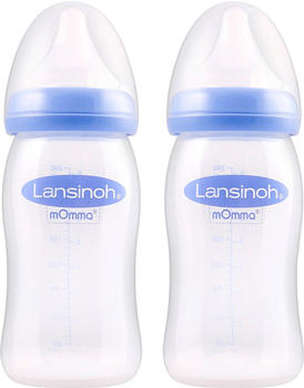 Lansinoh Weithalsflasche mit Natural Wave Sauger M 240ml 2 St.