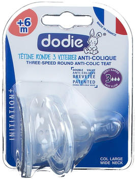Dodie Initiation+ three-speed round anti-colic teat fast flow
