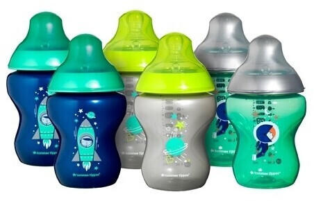 Tommee Tippee Closer to Nature Boldly Goes Baby Bottle 260 ml blue/silver