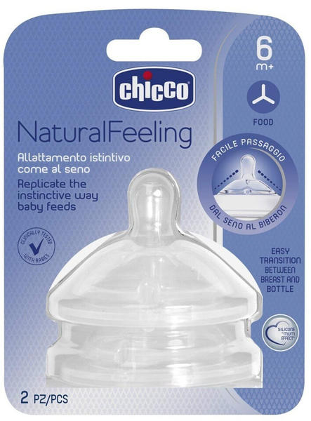 Chicco NaturalFeeling quick Baby Bottle Teat 6m+