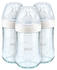 NUK Glass Baby Bottle Nature Sense 240 ml (x3)