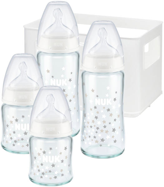 NUK First Choice Plus Glasflaschen Set mit Temperature Control