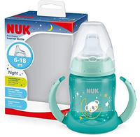 NUK First Choice Trinklernflasche Night, gr&uuml;n, 6-18 Monate 1 St&uuml;ck