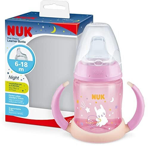NUK Trinklernflasche First Choice Night 150ml pink