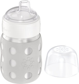 lifefactory Baby-Weithalsflasche 235 ml mit Soft Sippy Cap cool grey