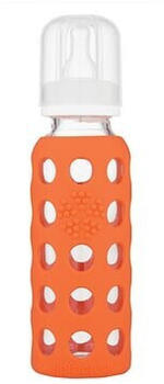 lifefactory Babyflasche aus Glas 250 ml papaya