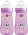 MAM Babyflasche Easy Active 270 ml im Doppelpack Katze/ Schmetterling