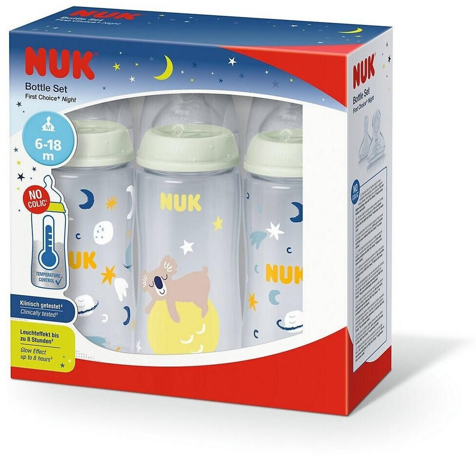 NUK Flaschenset First Choice⁺ Night 300 ml Koala/gelb Test TOP Angebote ab  18,99 € (August 2023)