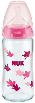 NUK First Choice+ Glas-Babyflasche 240ml rosa (10212051)