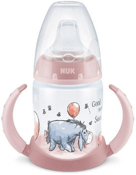 NUK First Choice+ Trinklernflasche 150 ml auslaufsichere Trinkschnabel Ergonomische Griffe Disney Winnie Puuh (rosa)