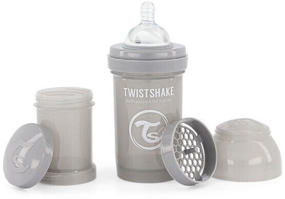 Twistshake Babyflasche Anti-Kolik All in one grau 180 ml