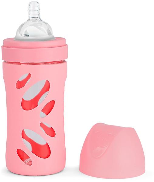 Twistshake Babyflasche aus Glas 260 ml Pastel Pink