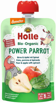 Holle Power Parrot - Pouchy Birne mit Apfel & Spinat (100 g) Holle Power Parrot - Pouchy Birne mit Apfel & Spinat (100 g)