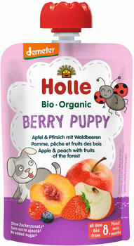 Holle Berry Puppy - Pouchy Apfel & Pfirsich mit Waldbeere (100 g)
