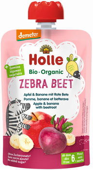 Holle Zebra Beet - Pouchy Apfel & Banane mit Rote Bete 100g Holle Zebra Beet - Pouchy Apfel & Banane mit Rote Bete 100g