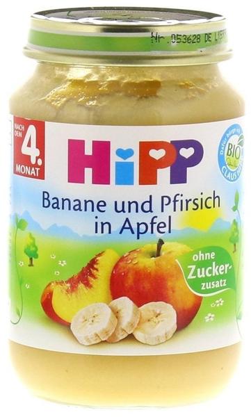 Hipp Milde Früchte Banane und Pfirsich in Apfel (190 g)