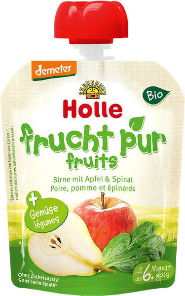 Holle Pouchy Birne mit Apfel & Spinat (90g)